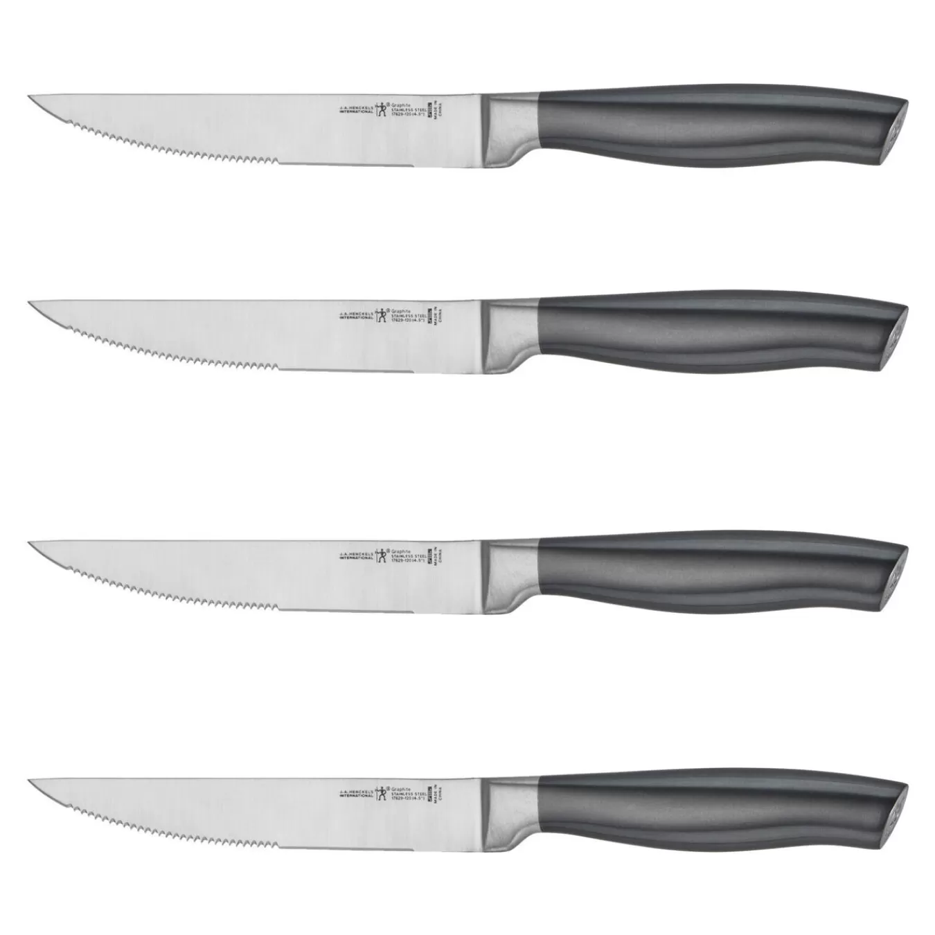 HENCKELS Steak Knife Sets*4-Pc, Steak Knife Set Graphite Grey