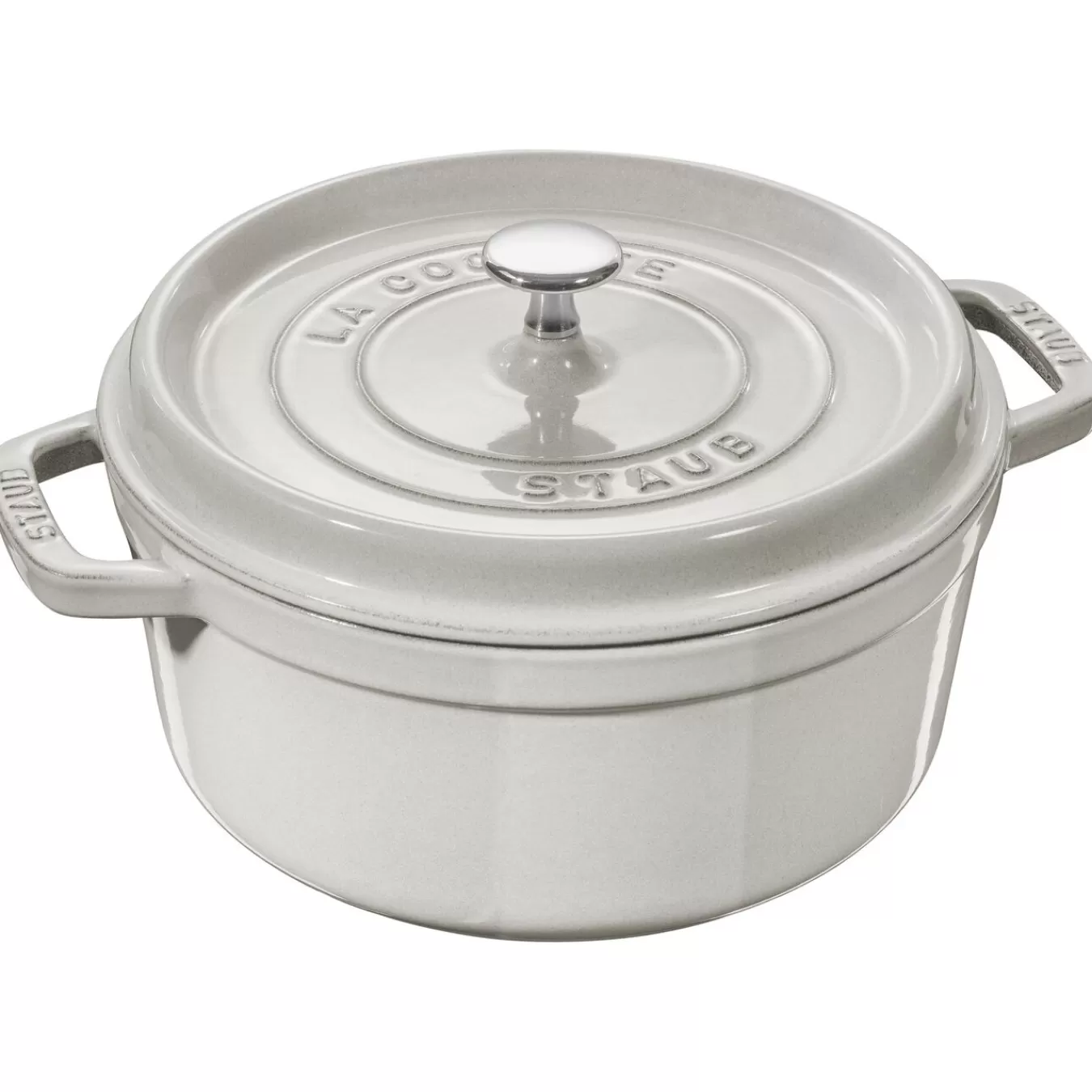 STAUB Dutch Ovens*5.5 Qt, Round, Cocotte, White Truffle