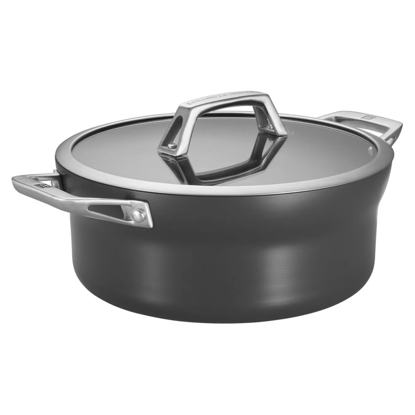 ZWILLING Stew Pots*5 Qt, Aluminum, Non-Stick, Hard Anodized Dutch Oven Black Matte