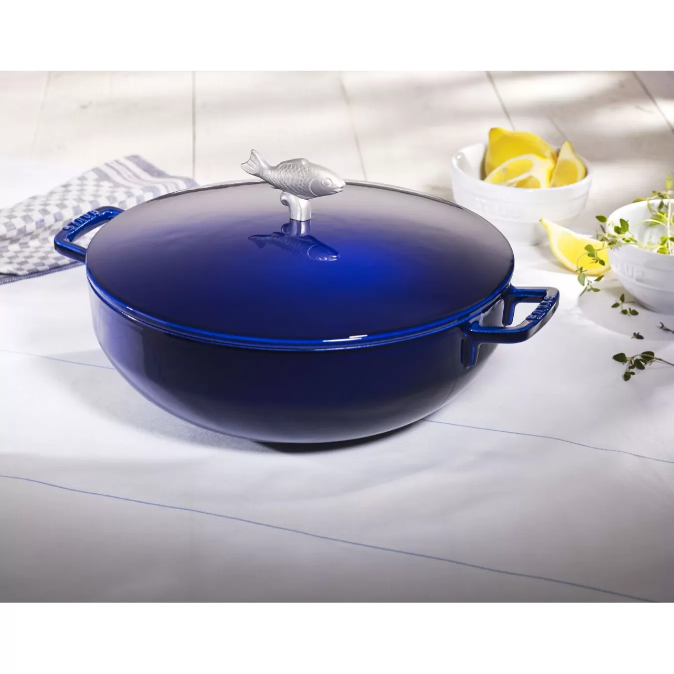 STAUB Specialty Cookware*5 Qt, Bouillabaisse Pot, Dark Blue