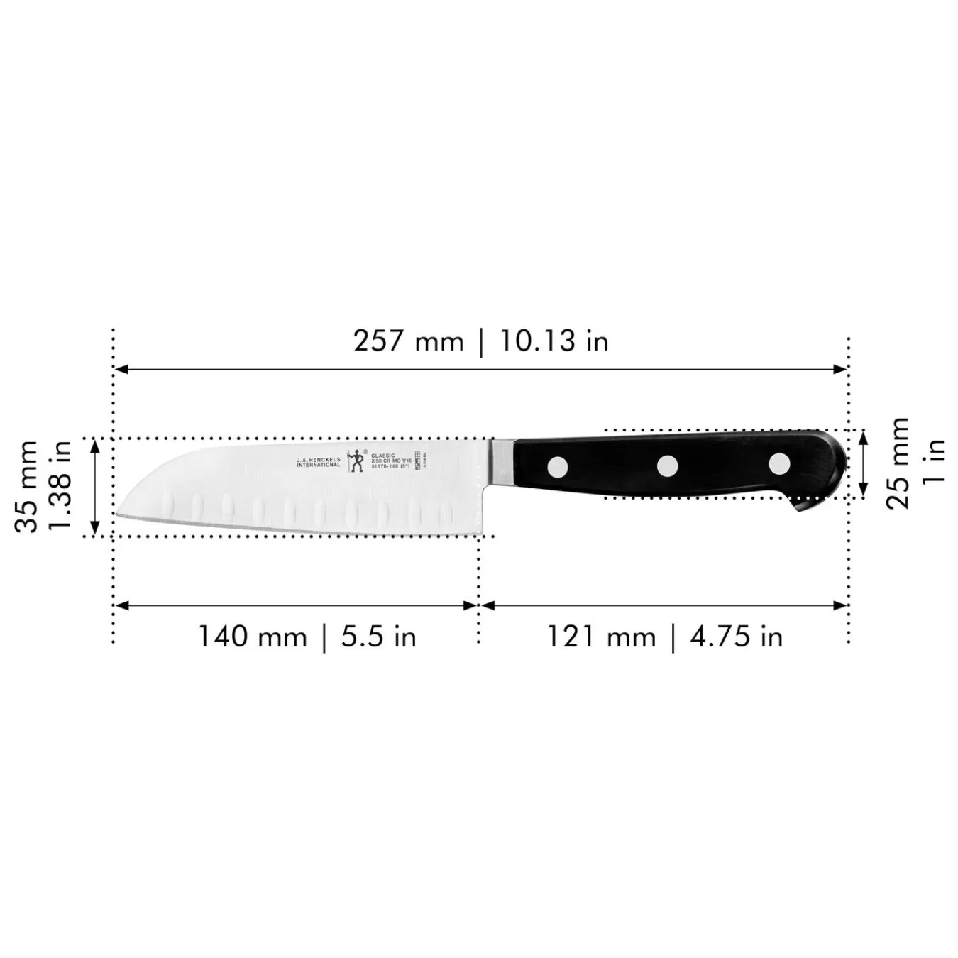 ZWILLING Santoku Knives*5-Inch, Hollow Edge Santoku Knife