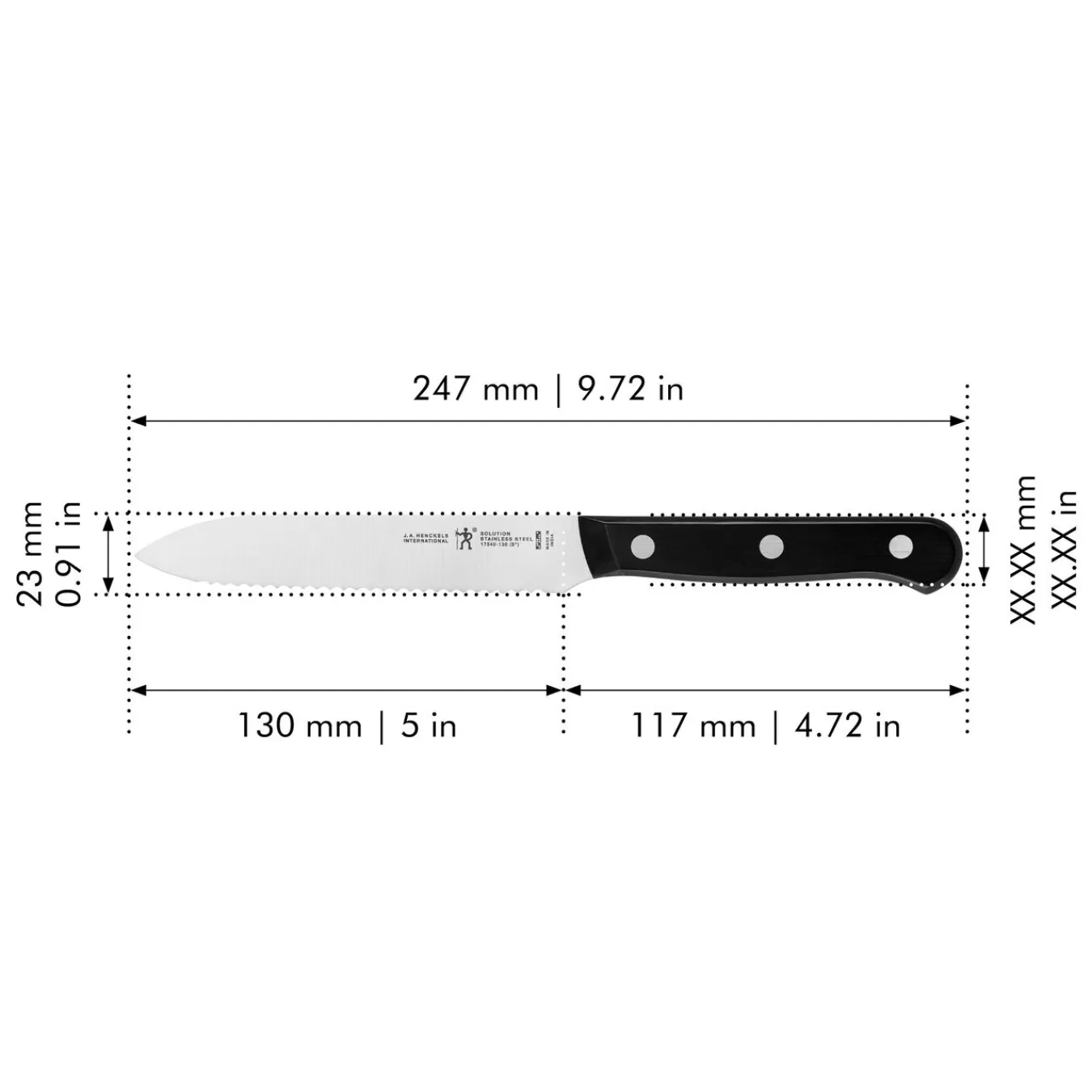 HENCKELS Utility Knives*5-Inch Serrated Utility Knife, Serrated Edge