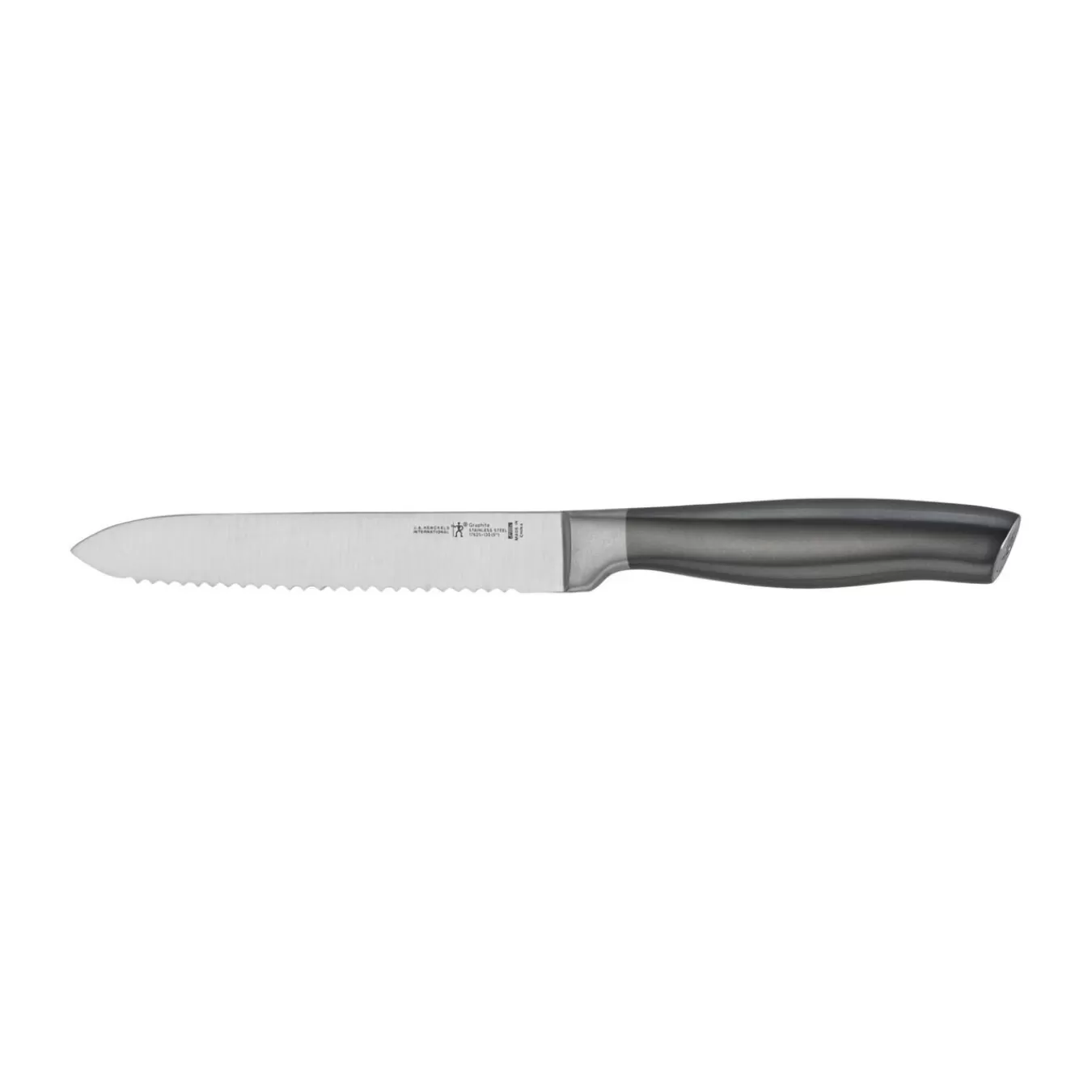 HENCKELS Utility Knives*5-Inch Utility Knife, Serrated Edge Graphite Grey