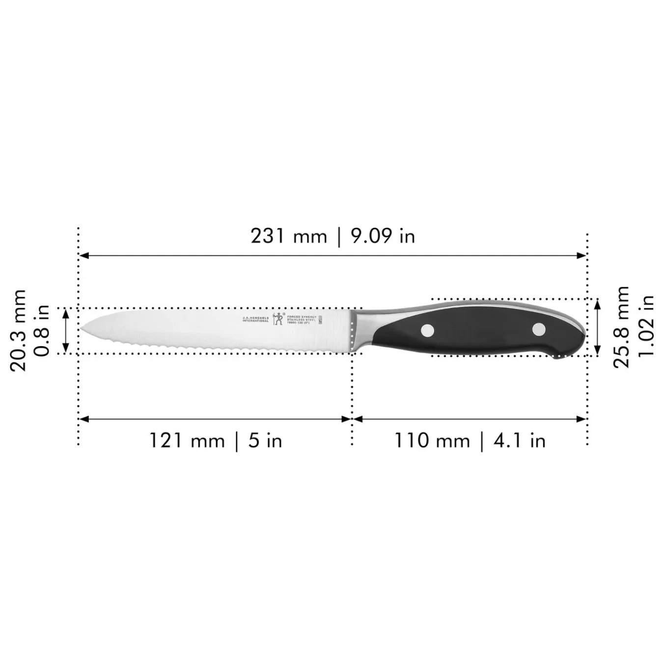 HENCKELS Utility Knives*5-Inch Utility Knife, Serrated Edge