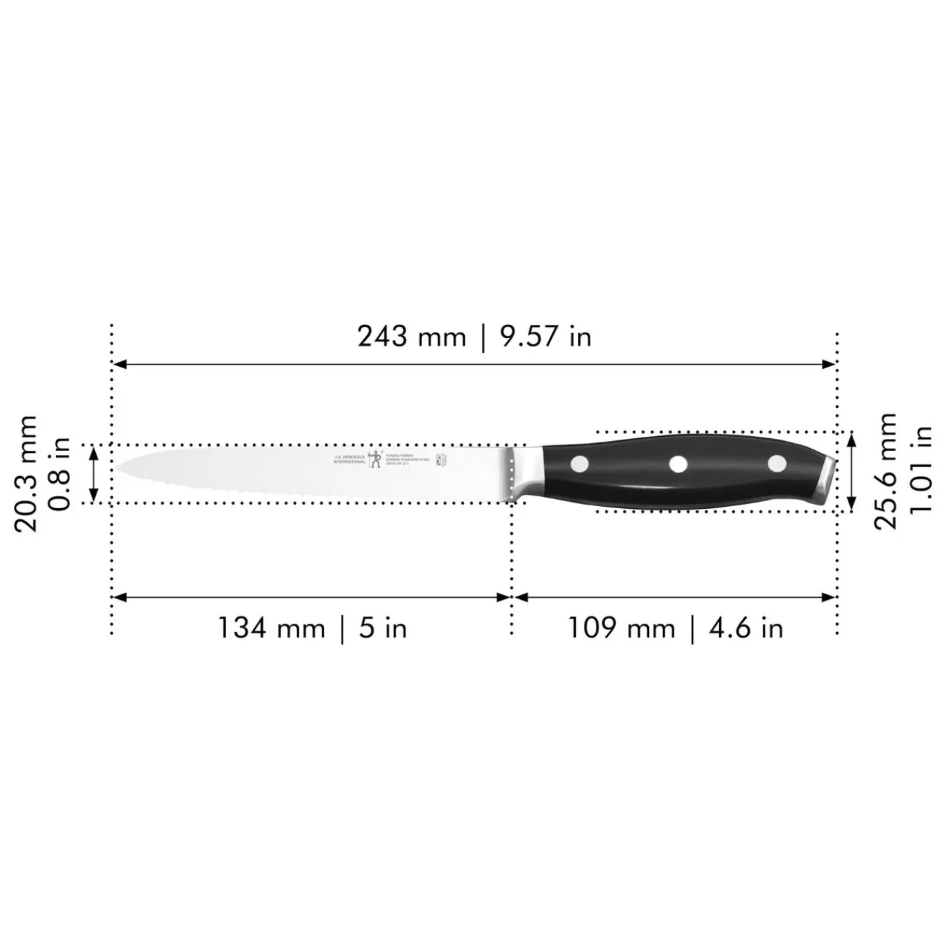 HENCKELS Utility Knives*5-Inch Utility Knife, Serrated Edge