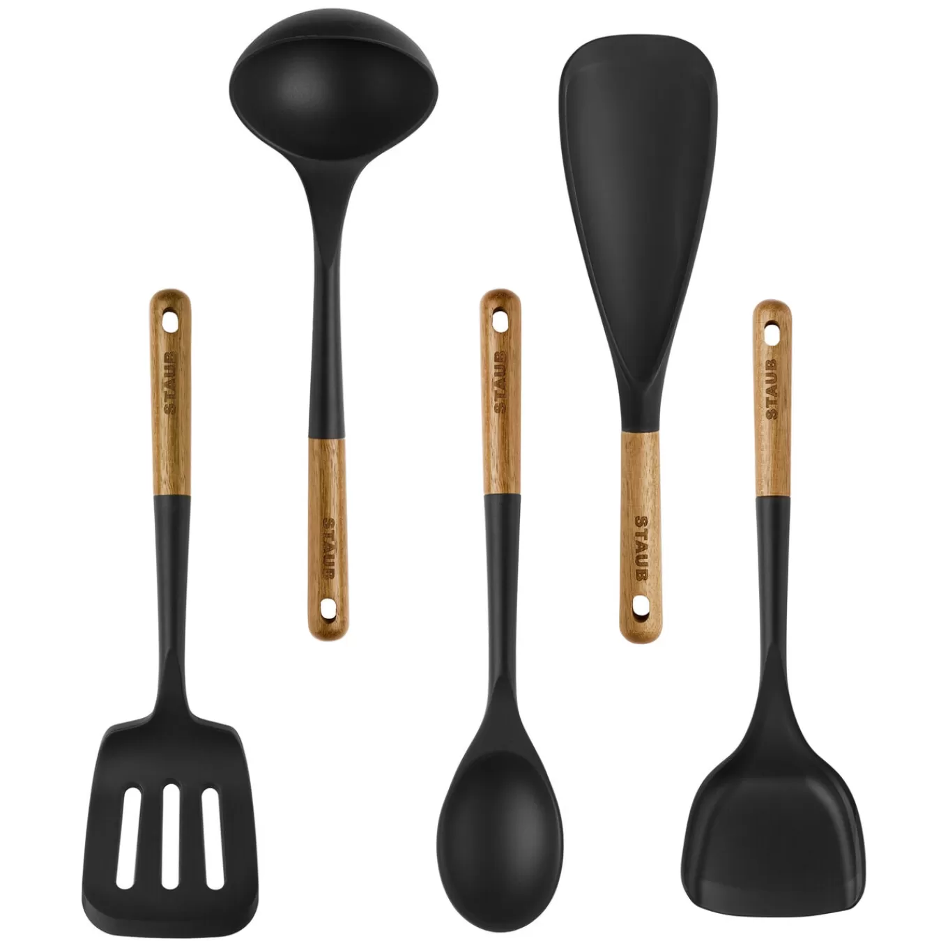 STAUB Kitchen Utensil Sets*5-Pc Essential Set, Silicone Black Matte