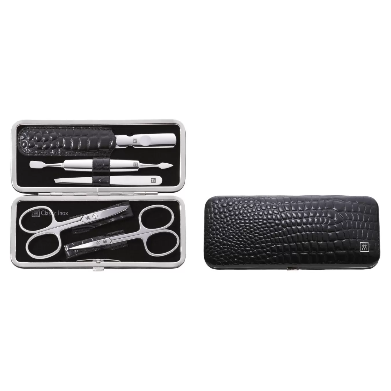 ZWILLING Manicure Sets*5-Pc,, Leather, Frame Case Black Matte