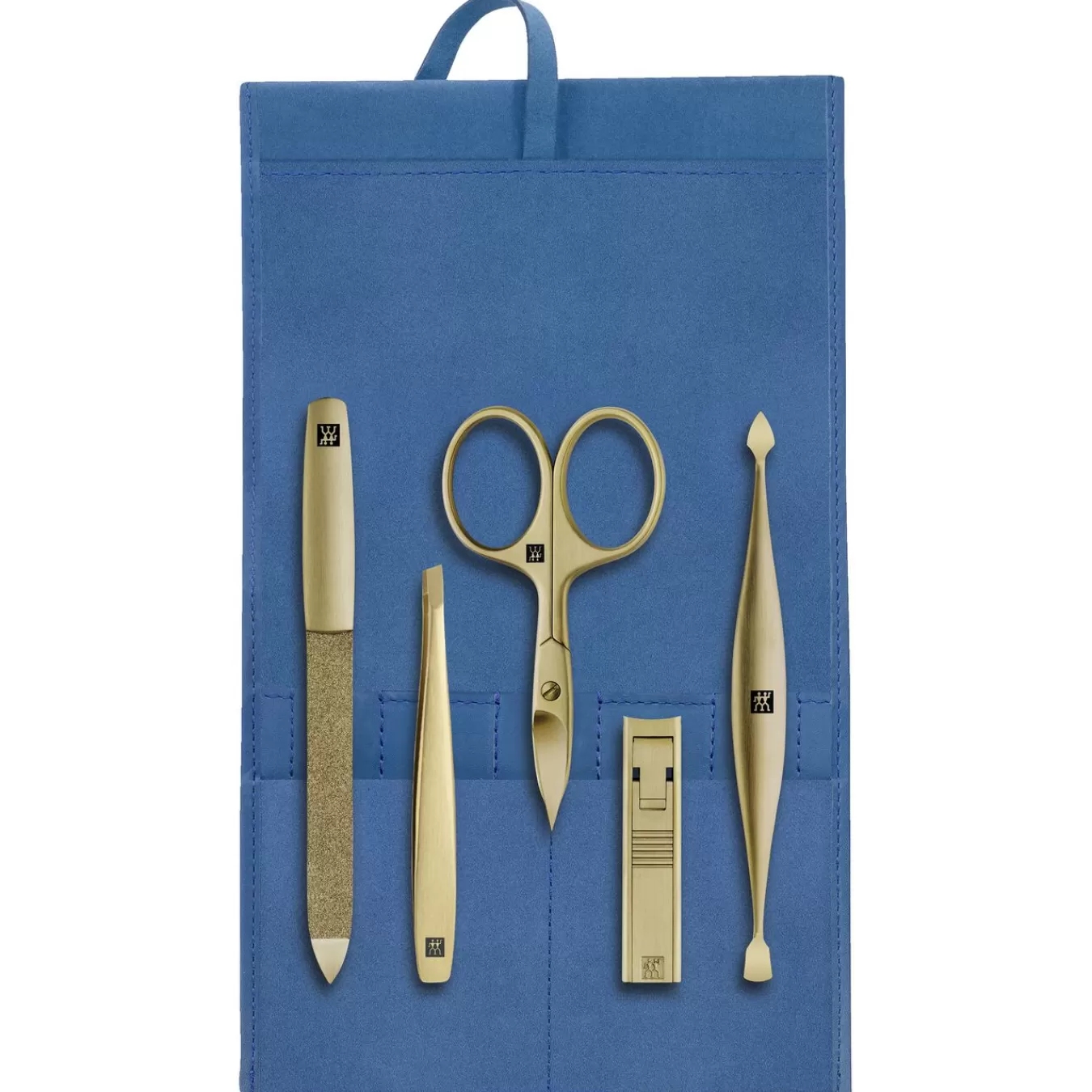 ZWILLING Manicure Sets*5-Pc Stainless Steel Pocket Case Blue