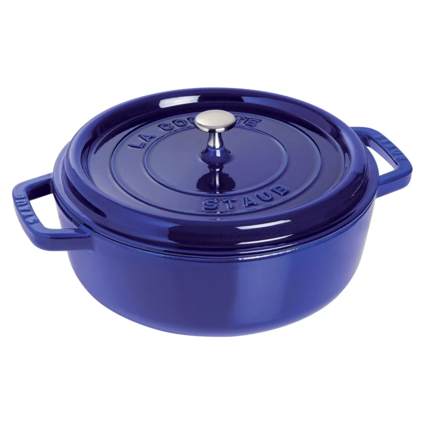 STAUB Dutch Ovens*6 Qt, Round, Cocotte Shallow, Dark Blue