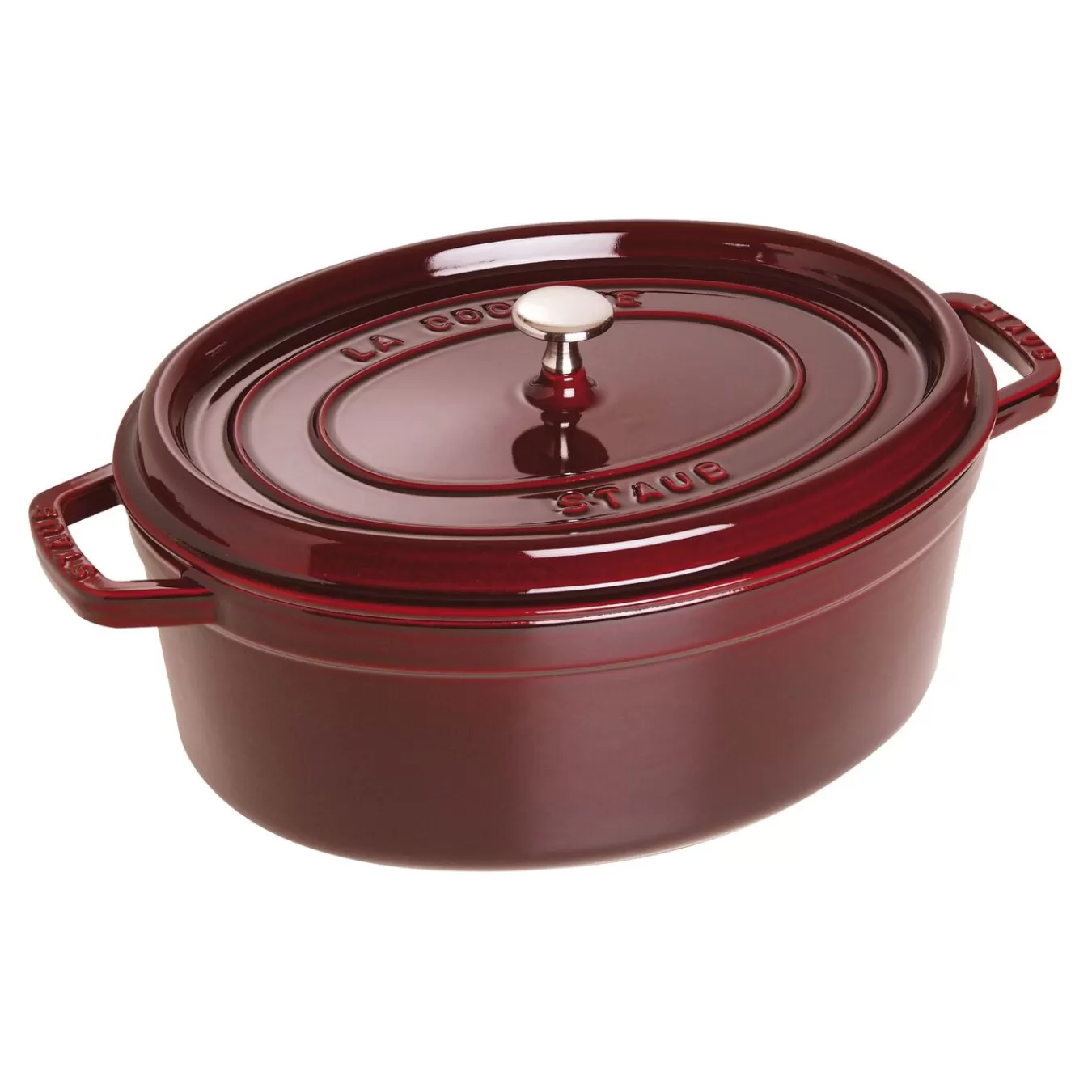 STAUB Dutch Ovens*7 Qt, Oval, Cocotte, Grenadine