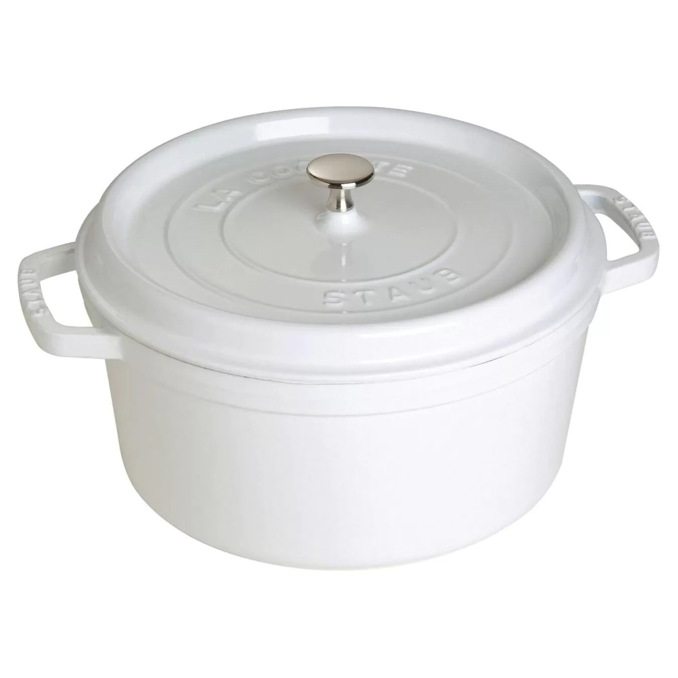 STAUB Dutch Ovens*7 Qt, Round, Cocotte, White