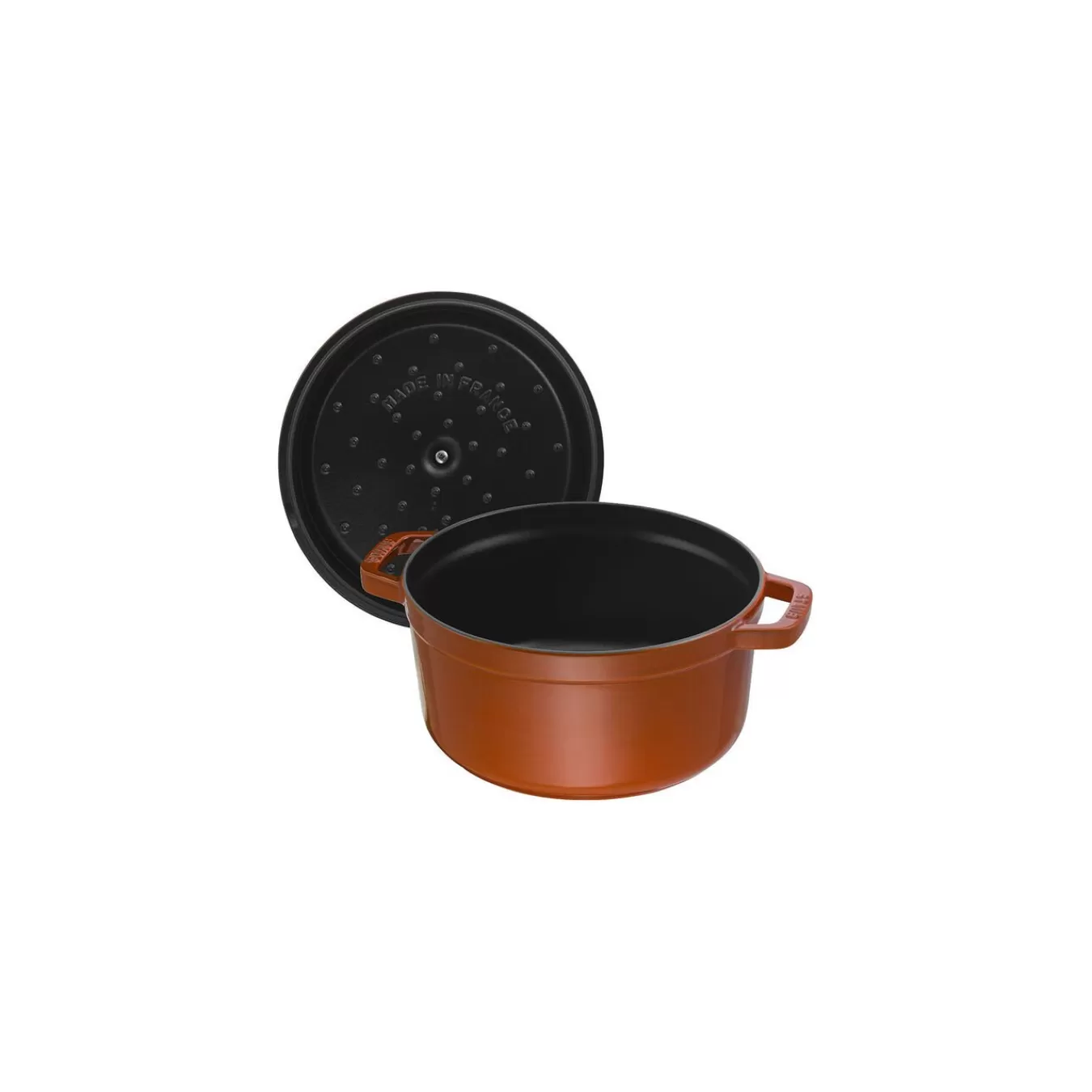 STAUB Dutch Ovens*7 Qt, Round, Cocotte, Burnt Orange