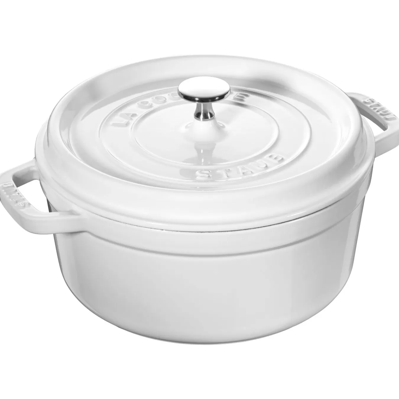 STAUB Dutch Ovens*7 Qt, Round, Cocotte, White