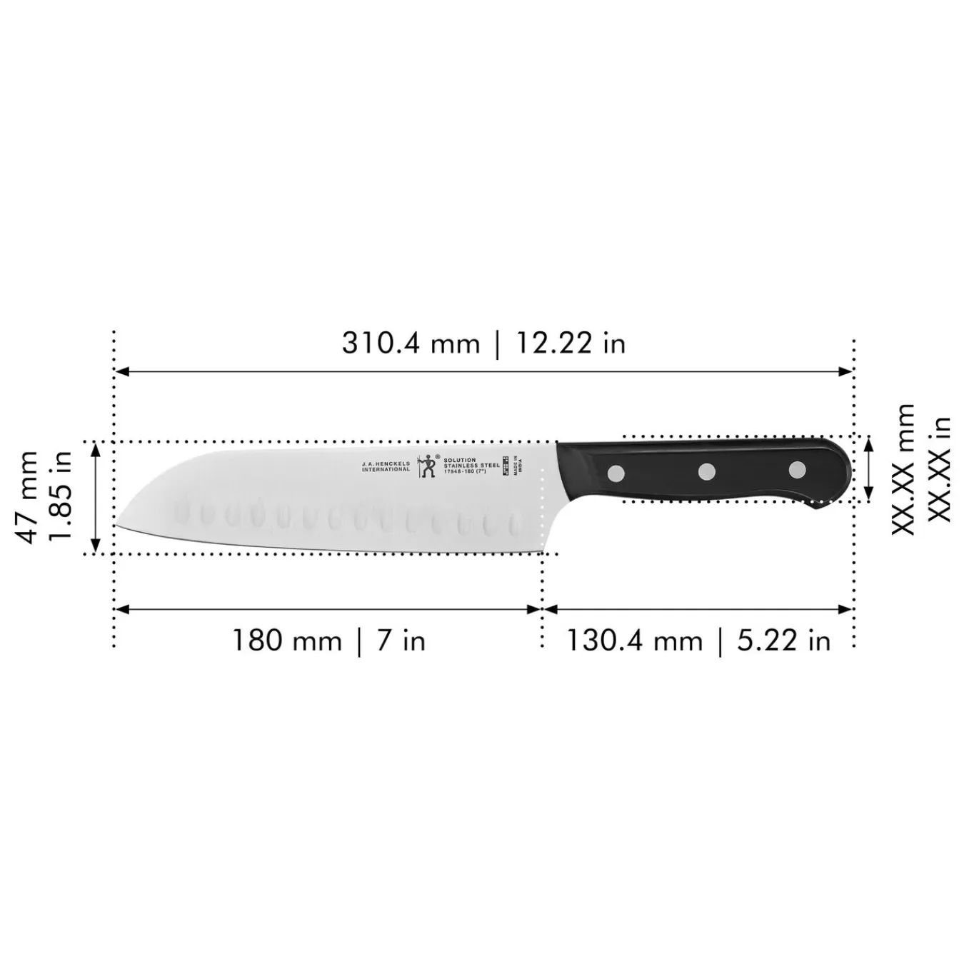 HENCKELS Santoku Knives*7-Inch, Hollow Edge Santoku Knife