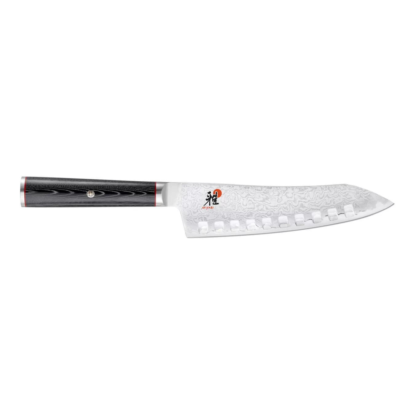 MIYABI Santoku Knives*7-Inch Rocking Santoku Knife   , Hollow Edge