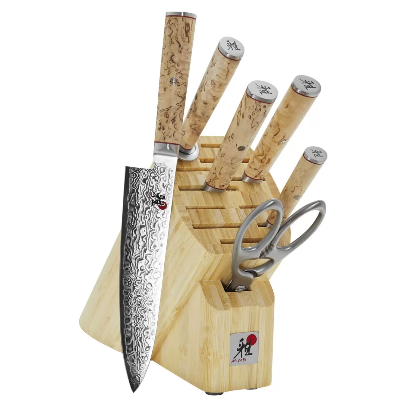 MIYABI Knife Block Sets*7-Pc, Knife Block Set, Brown