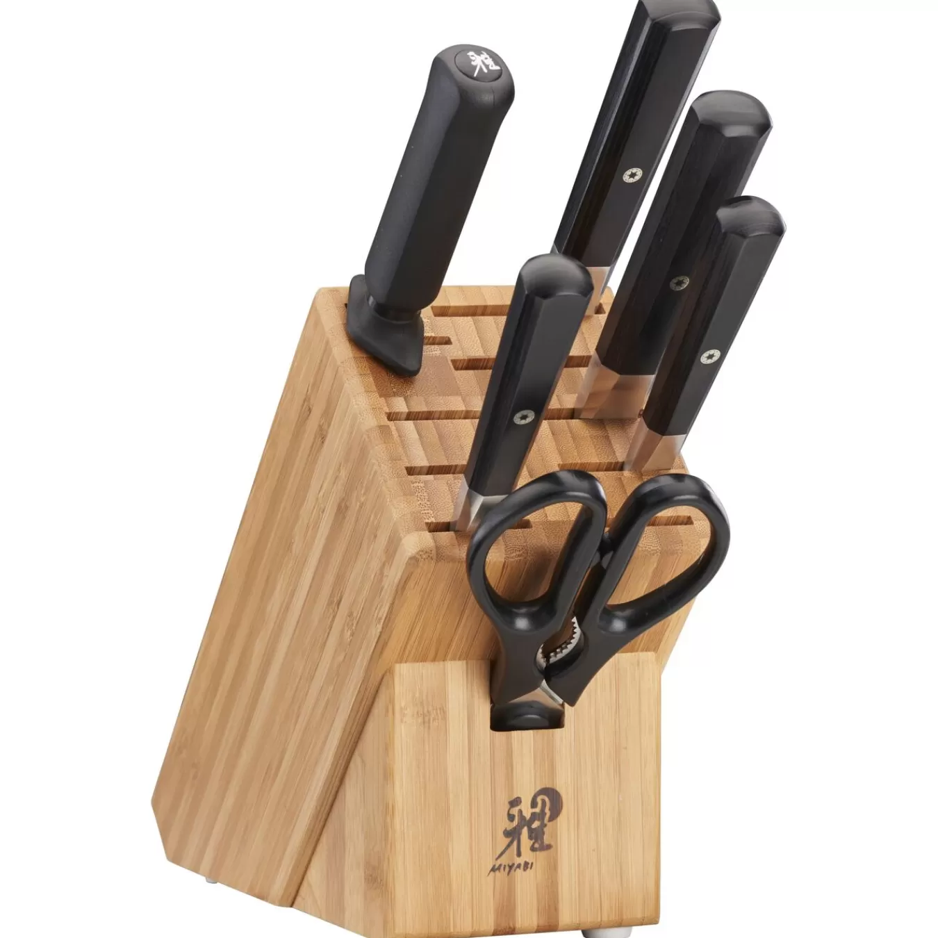 MIYABI Knife Block Sets*7-Pc, Knife Block Set, Brown