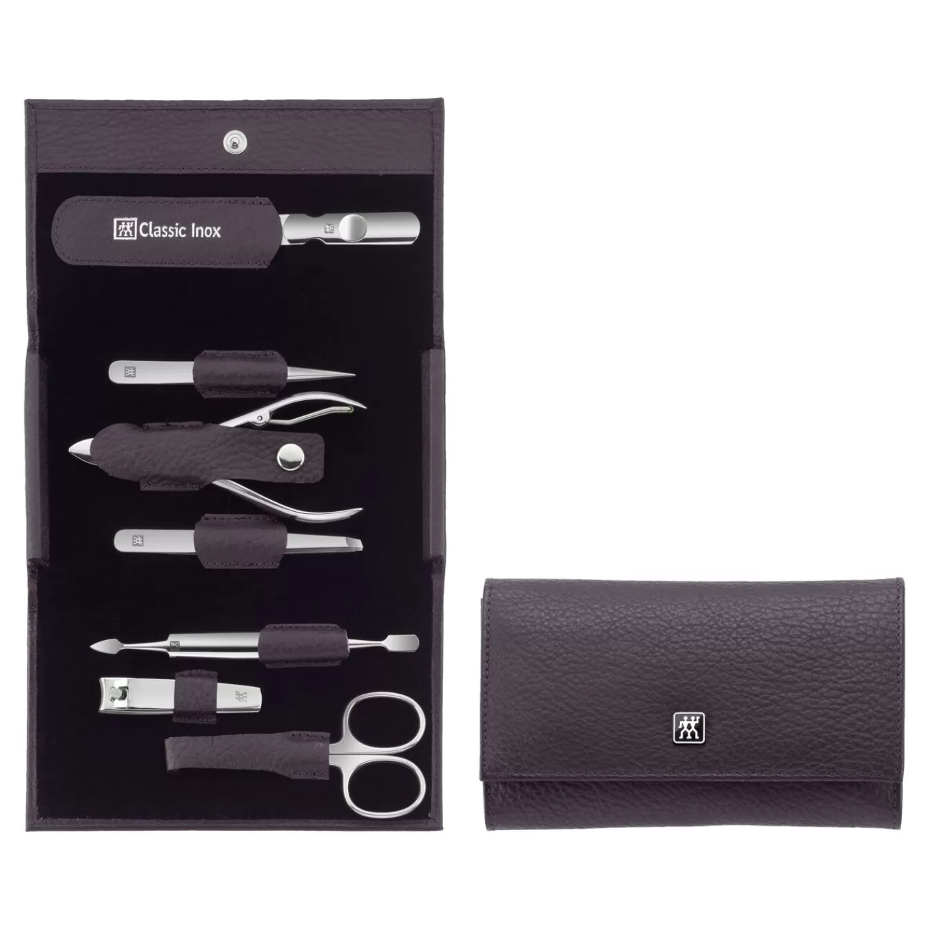 ZWILLING Manicure Sets*7-Pc, Leather Snap Fastener Case, Purple