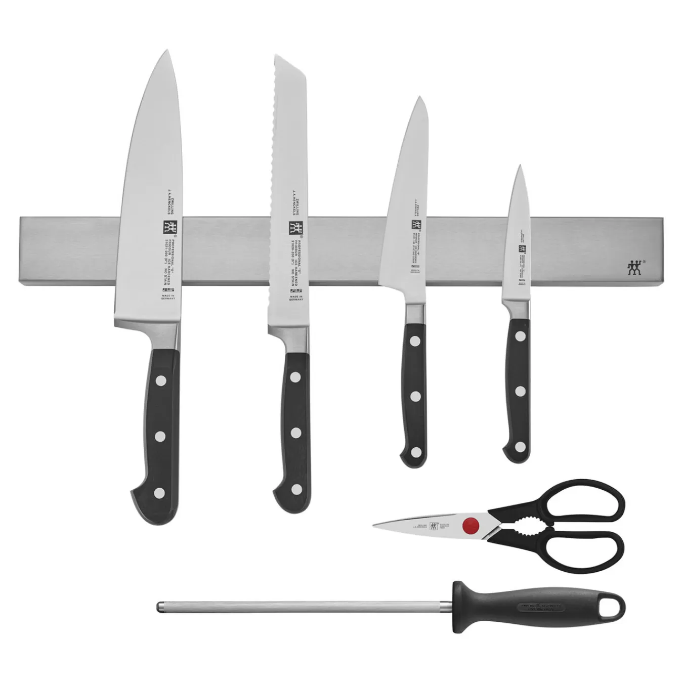 ZWILLING Knife Sets*7-Pc, Set With 17.5" Stainless Magnetic Knife Bar