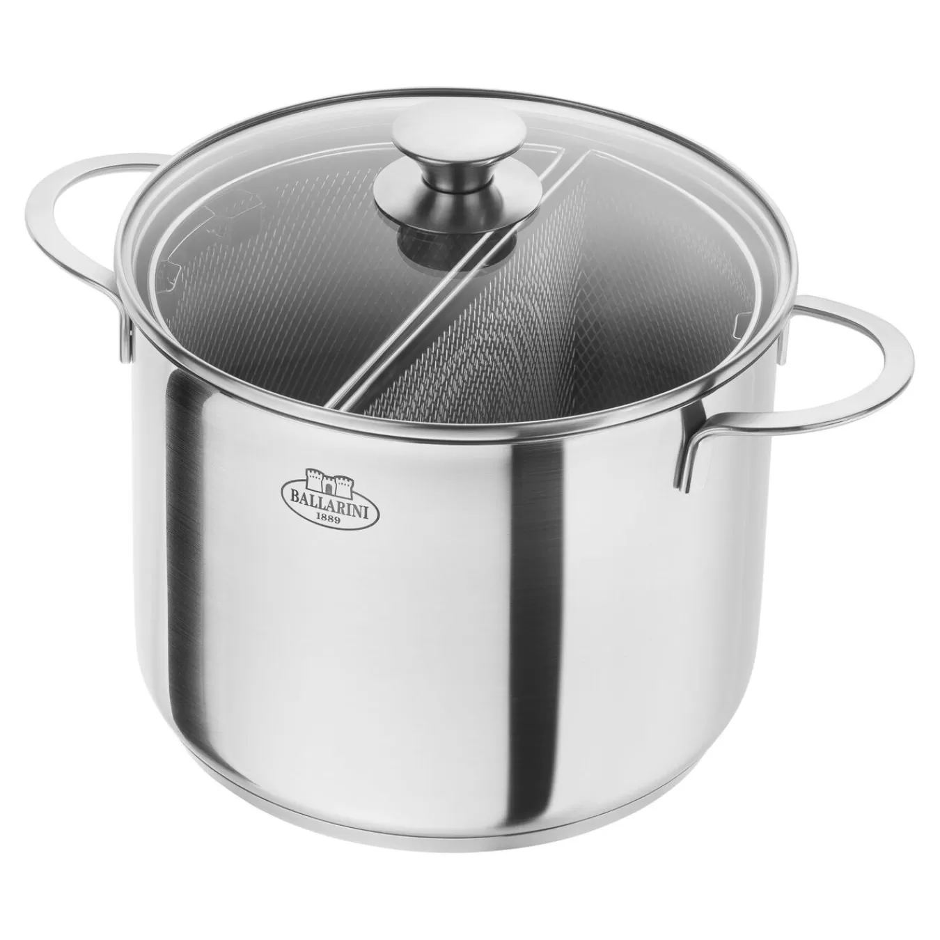 Ballarini Specialty Cookware*8.5 Qt Asparagus/ Pasta Pot, 18/10 Stainless Steel Silver