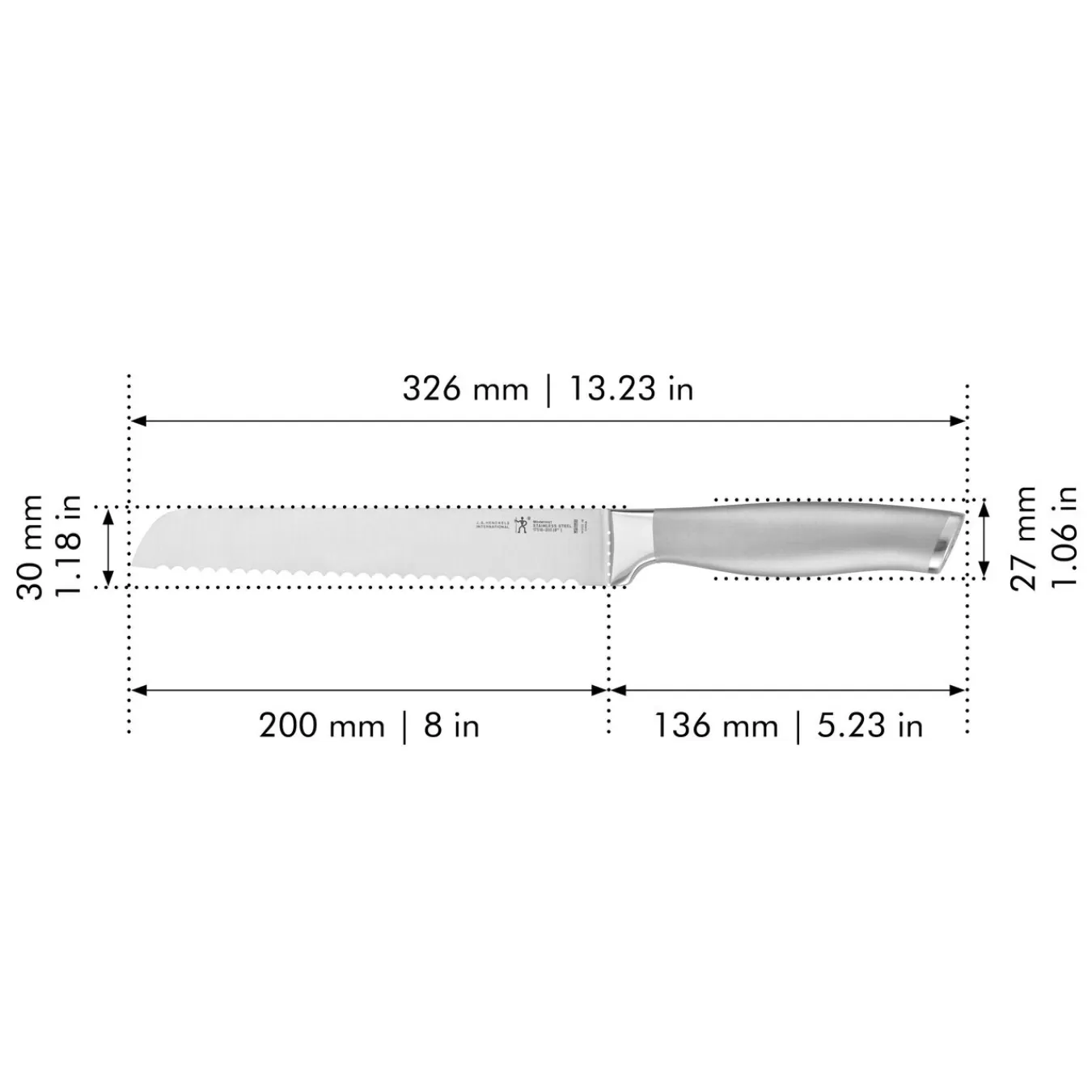 HENCKELS Bread Knives*8-Inch, Bread Knife Silver