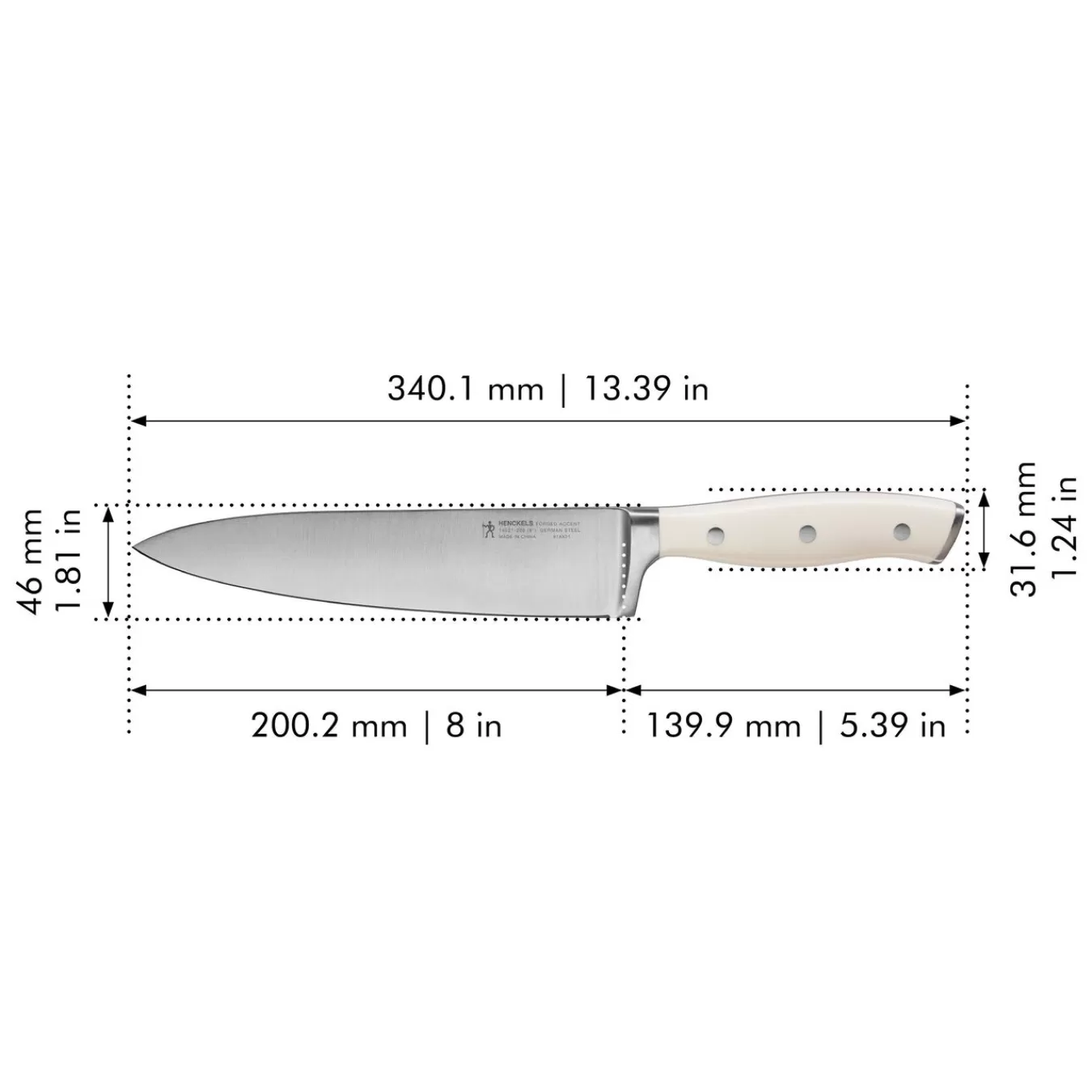 HENCKELS Chef'S Knives*8-Inch, Chef'S Knife White