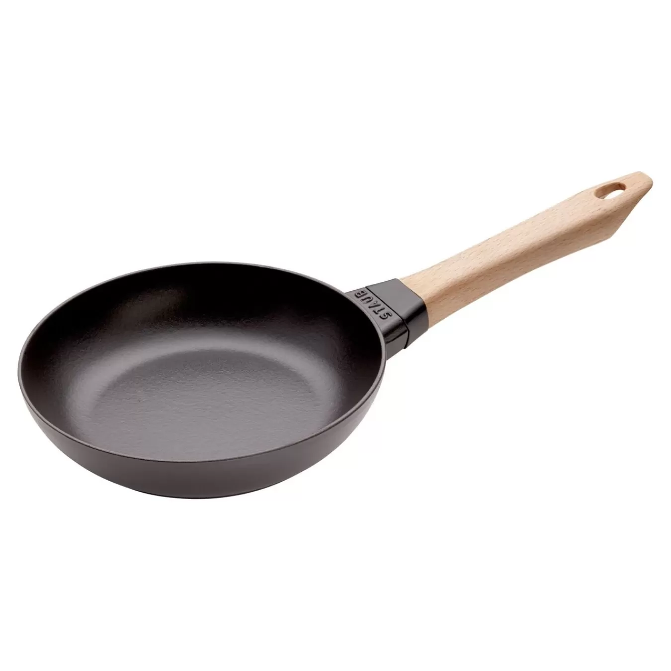 STAUB Skillets*8-Inch, Frying Pan With Wooden Handle, Black Matte