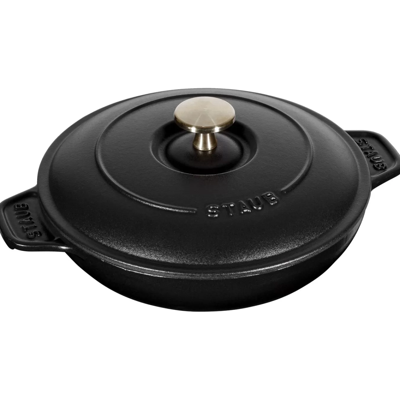 STAUB Baking Dishes*8-Inch, Round, Covered Baking Dish With Lid, Black Matte