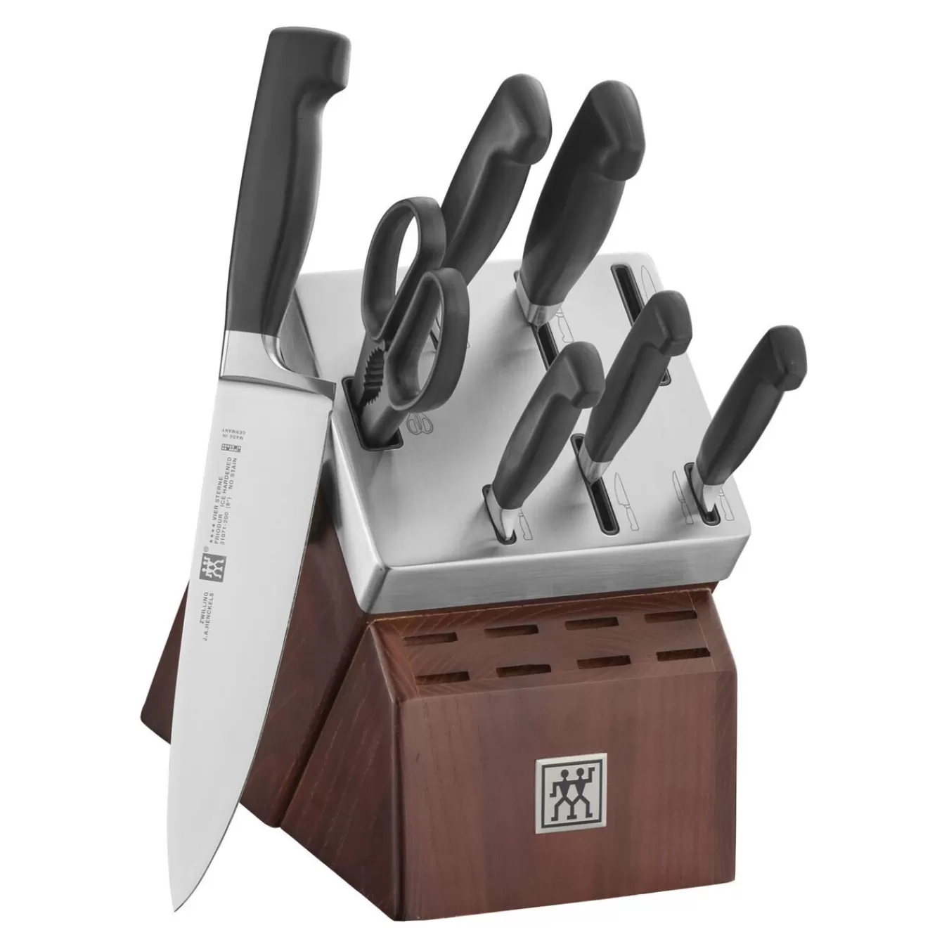 ZWILLING Self Sharpening Knife Sets*8-Pc, Self-Sharpening Knife Block Set , Walnut