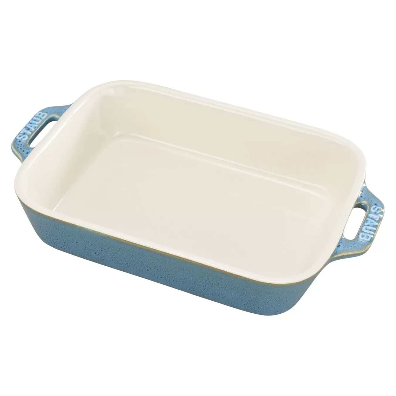 STAUB Baking Dishes*8-X 6.3-Inch, Rectangular, Baking Dish, Rustic Turquoise