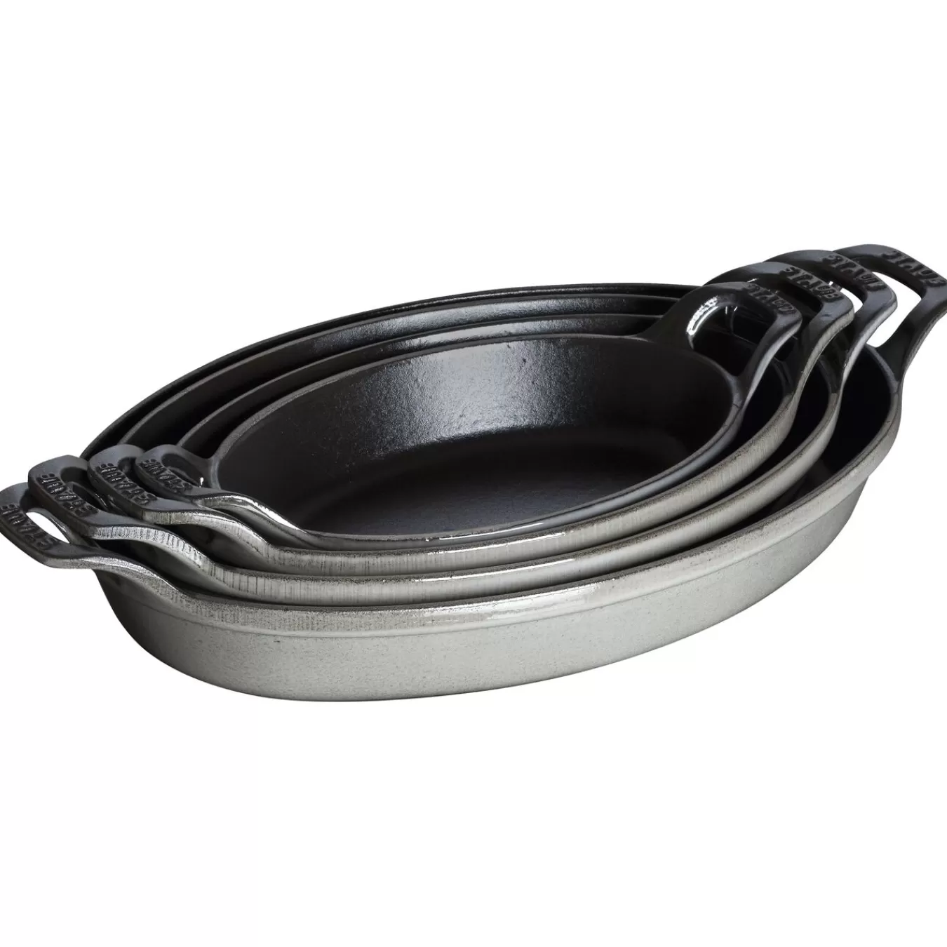 STAUB Baking Dishes*9.5-Inch, Oval, Baking Dish, Graphite Grey