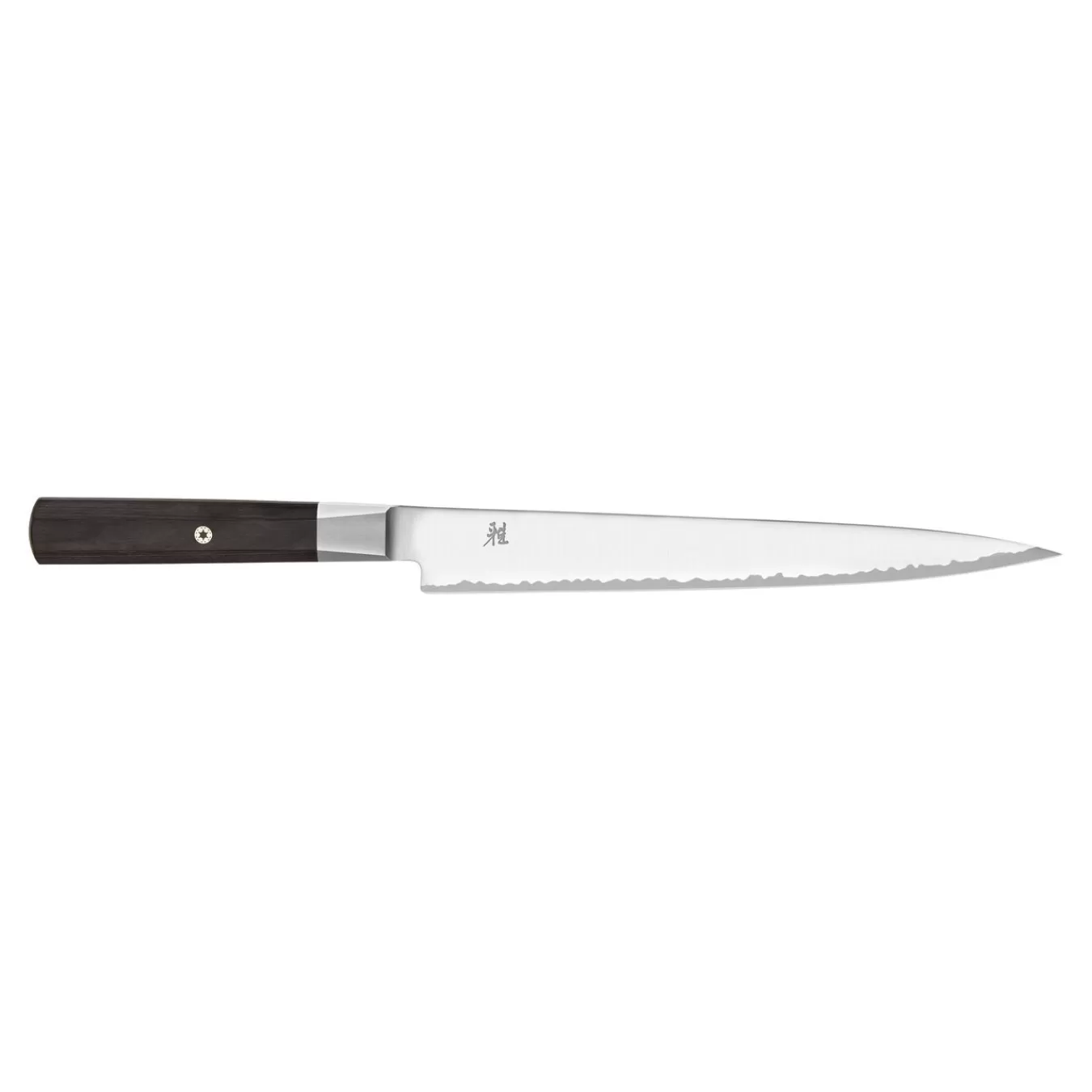 MIYABI Sujihiki Knives*9.5-Inch Pakka Wood Slicing/Carving Knife Brown