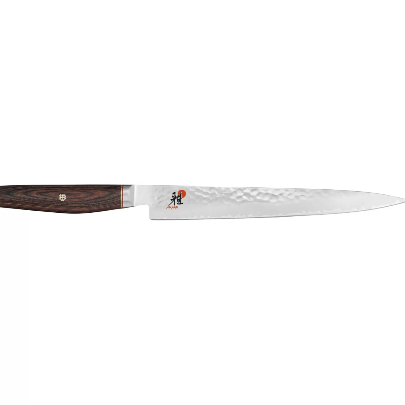 MIYABI Sujihiki Knives*9.5-Inch Pakka Wood Slicing/Carving Knife - Visual Imperfections Brown