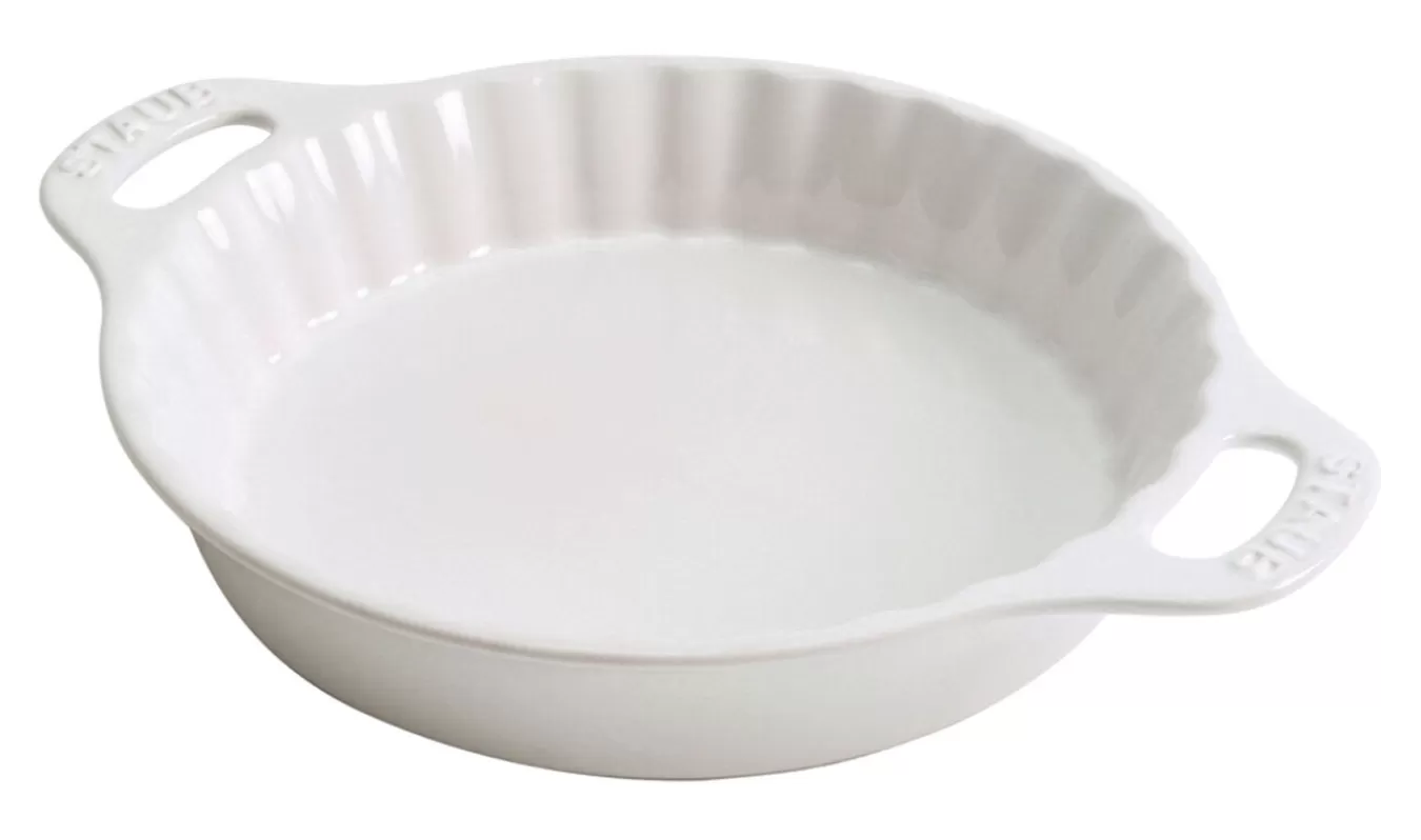 STAUB Cake Pans*9-Inch, Pie Dish, White