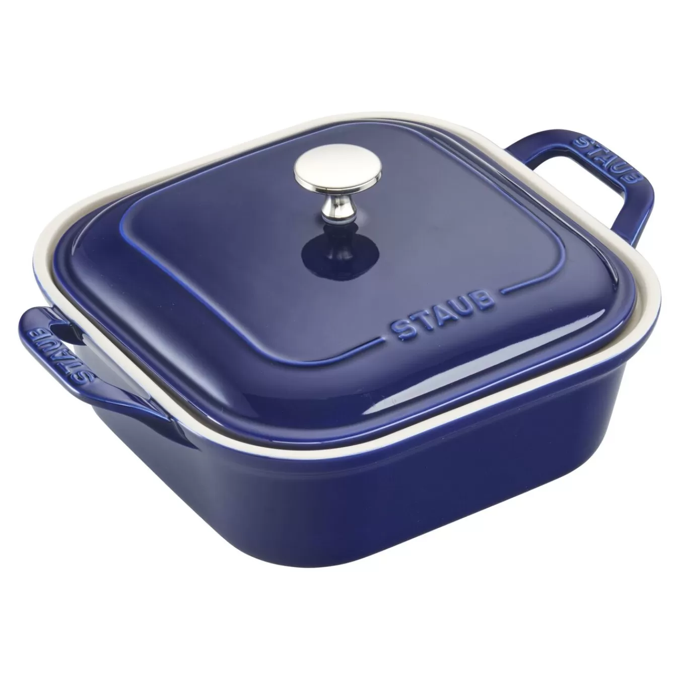 STAUB Baking Dishes*9-Inch, Square, Covered Baking Dish, Dark Blue