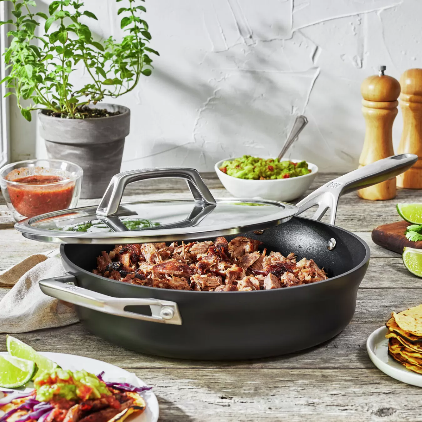 ZWILLING Saute Pans*Aluminum, Hard Anodized Saute Pan With Lid Nonstick