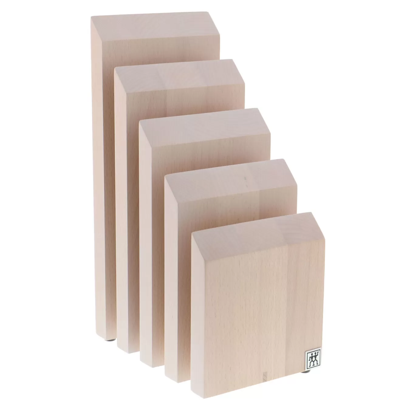 ZWILLING Empty Knife Blocks*Beechwood, Beechwood, Upright Italian Magnetic Block - White