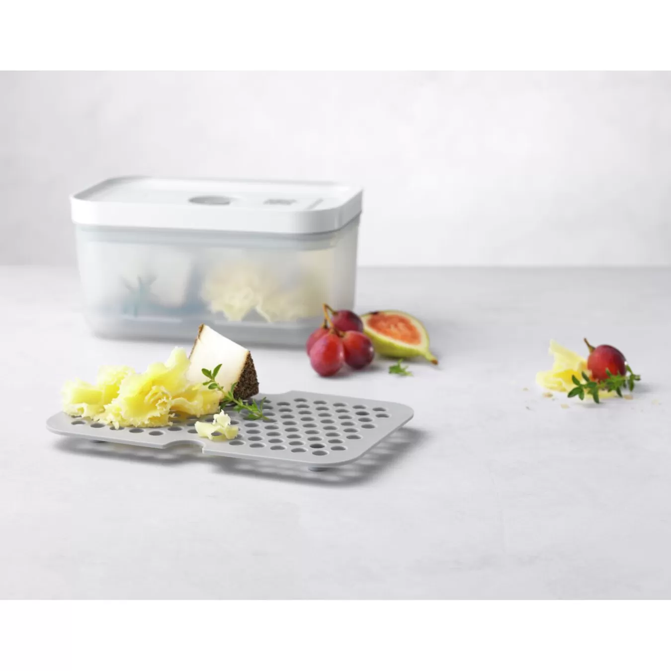 ZWILLING Vacuum Accessories*Drip Tray Set For Plastic Containers  , Medium/Large / 2-Pc Grey