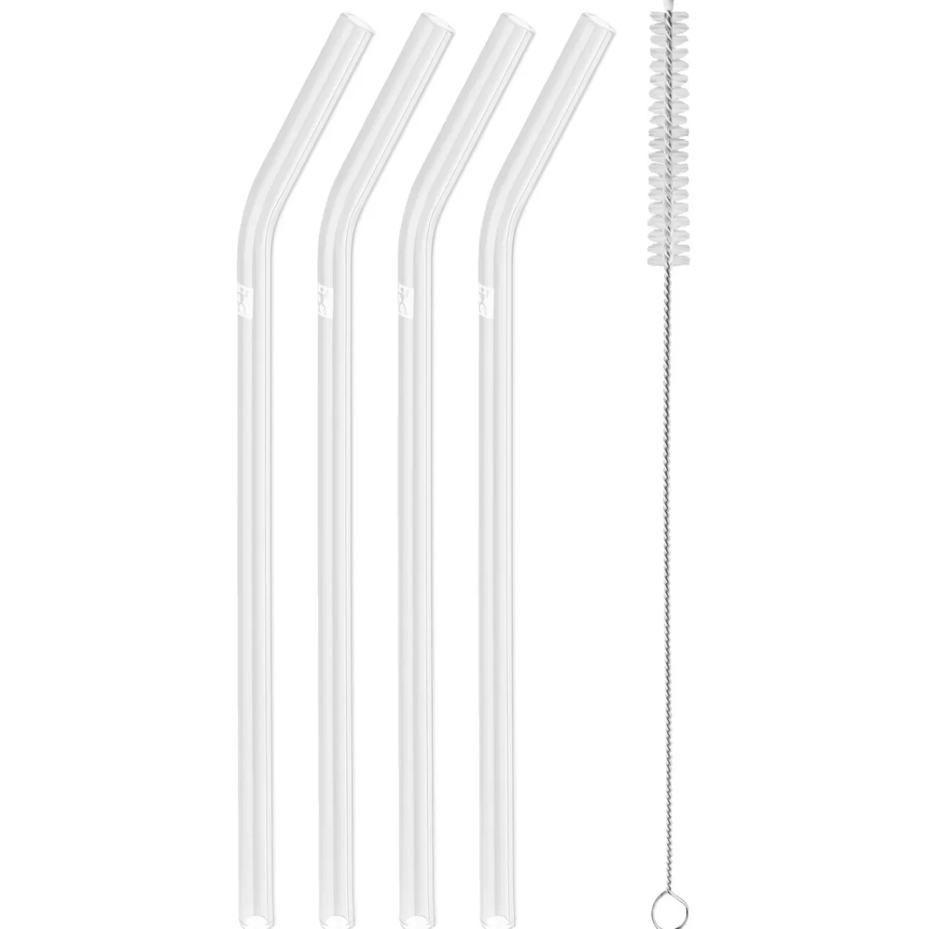 ZWILLING Straws*Glass Straw - Clear - Bent Set Transparent