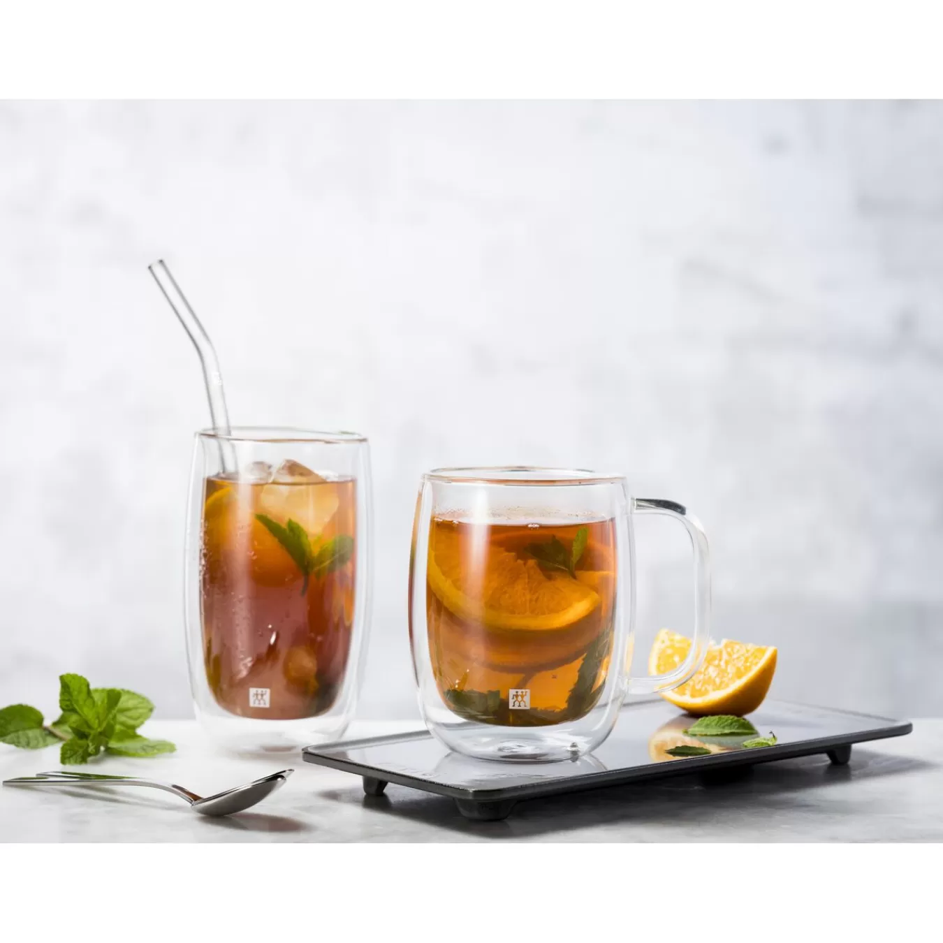 ZWILLING Straws*Glass Straw - Clear - Bent Set Transparent