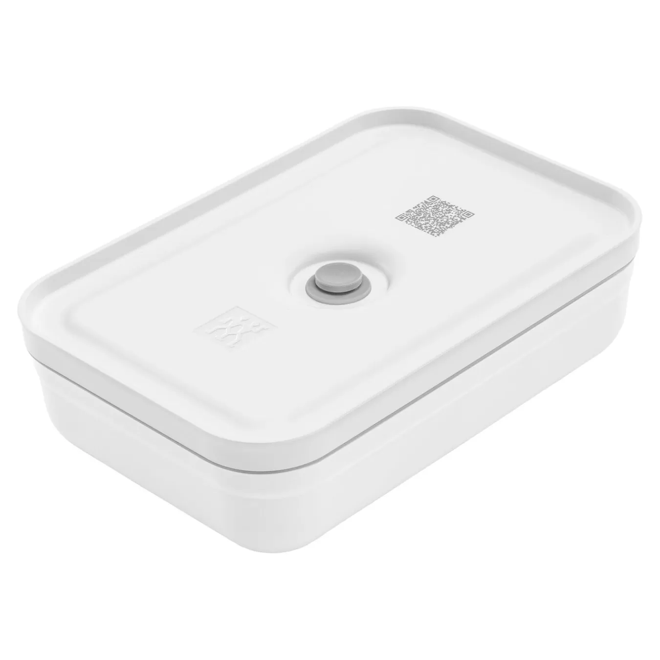 ZWILLING Vaccum Lunch Boxes*L Flat Vacuum Lunch Box, Plastic, White-Grey