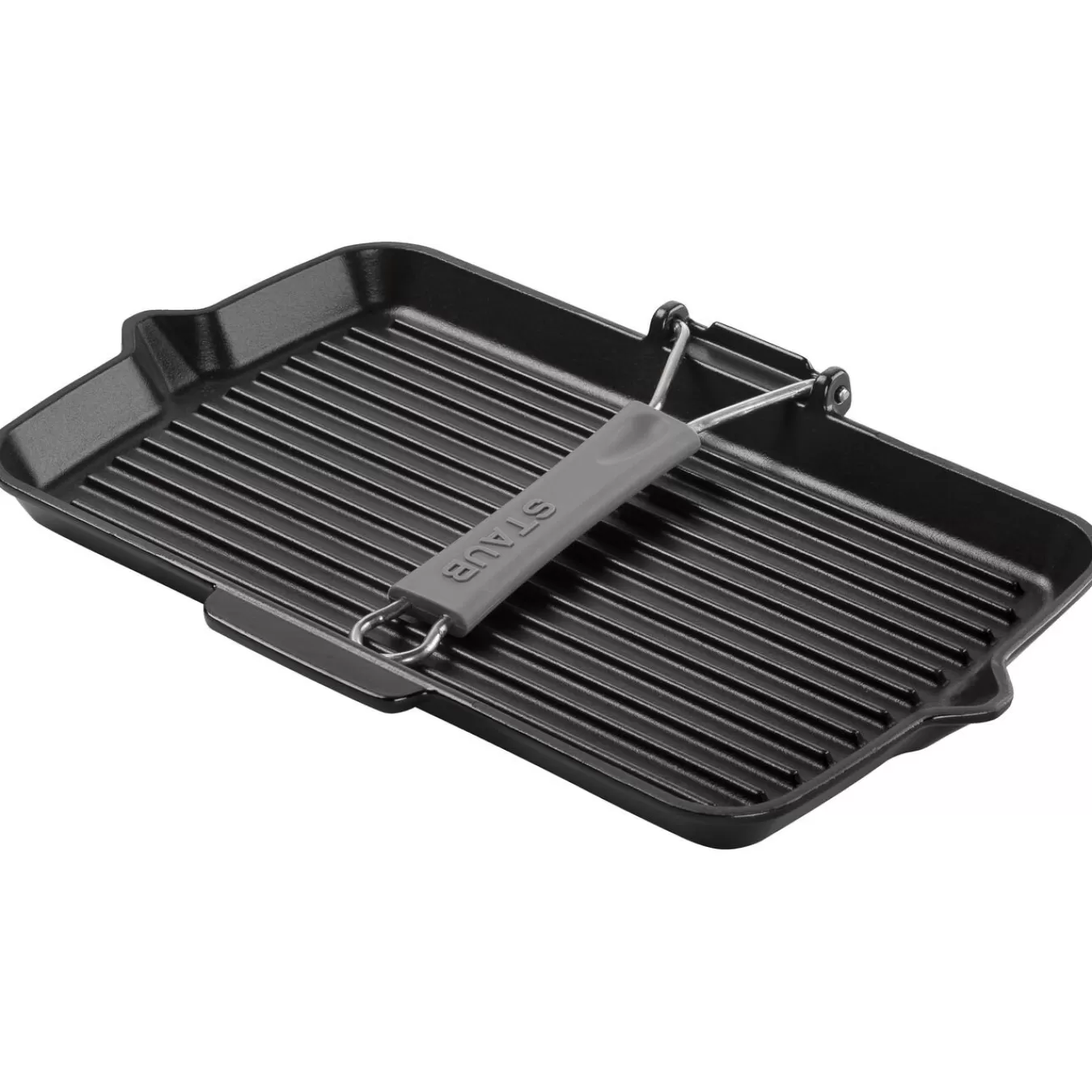 STAUB Grill Pans*Rectangular, 13.4 X 8.3" Folding Grill, Black Matte