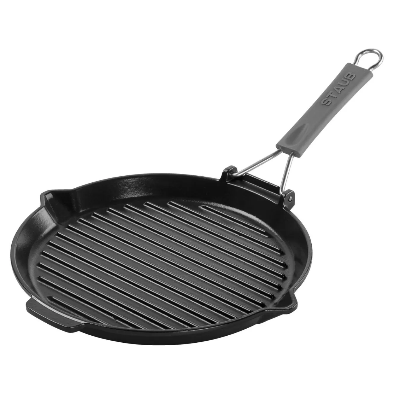 STAUB Grill Pans*Round, 10" Folding Grill - Black, Black Matte