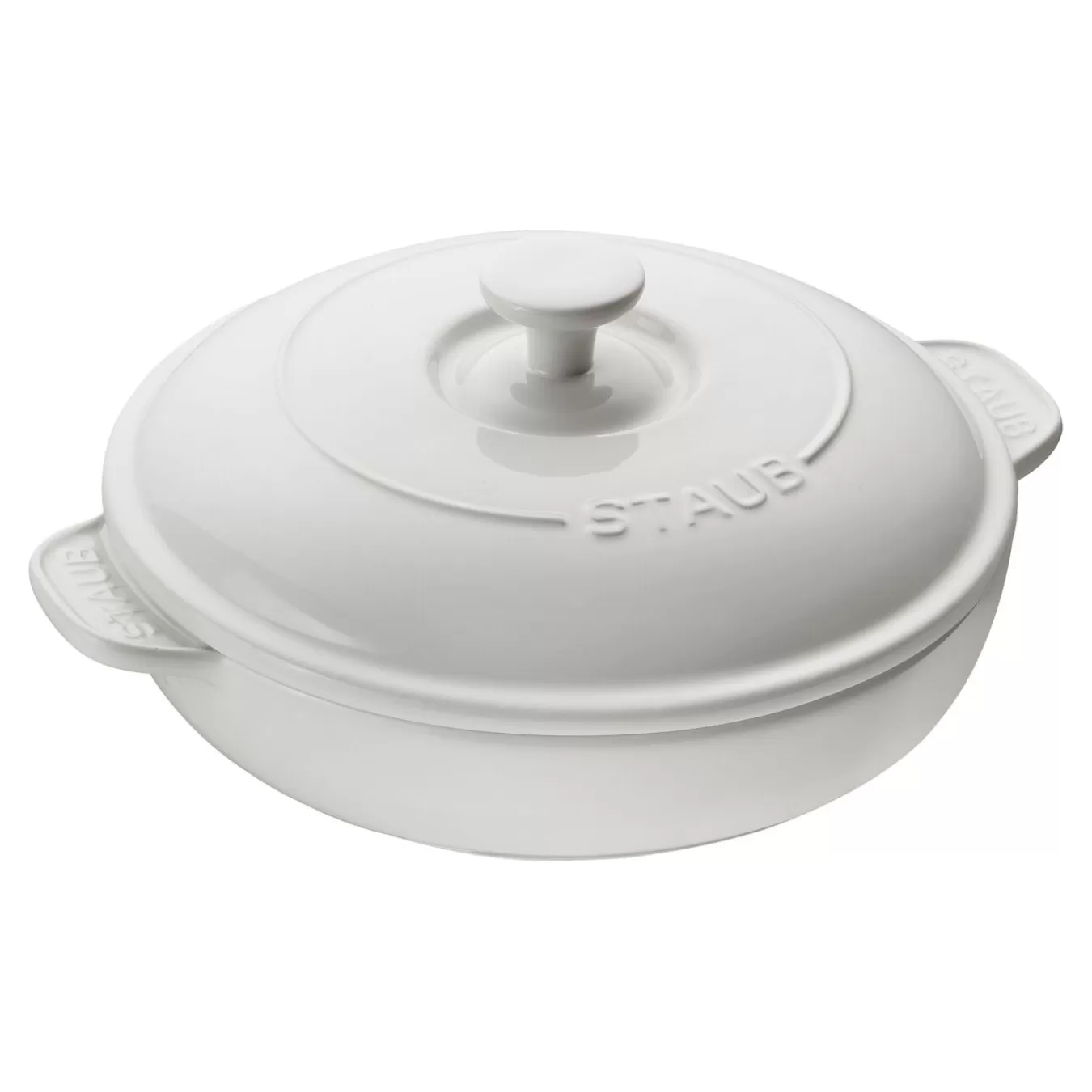 STAUB Baking Dishes*Round, Covered Brie Baker, White