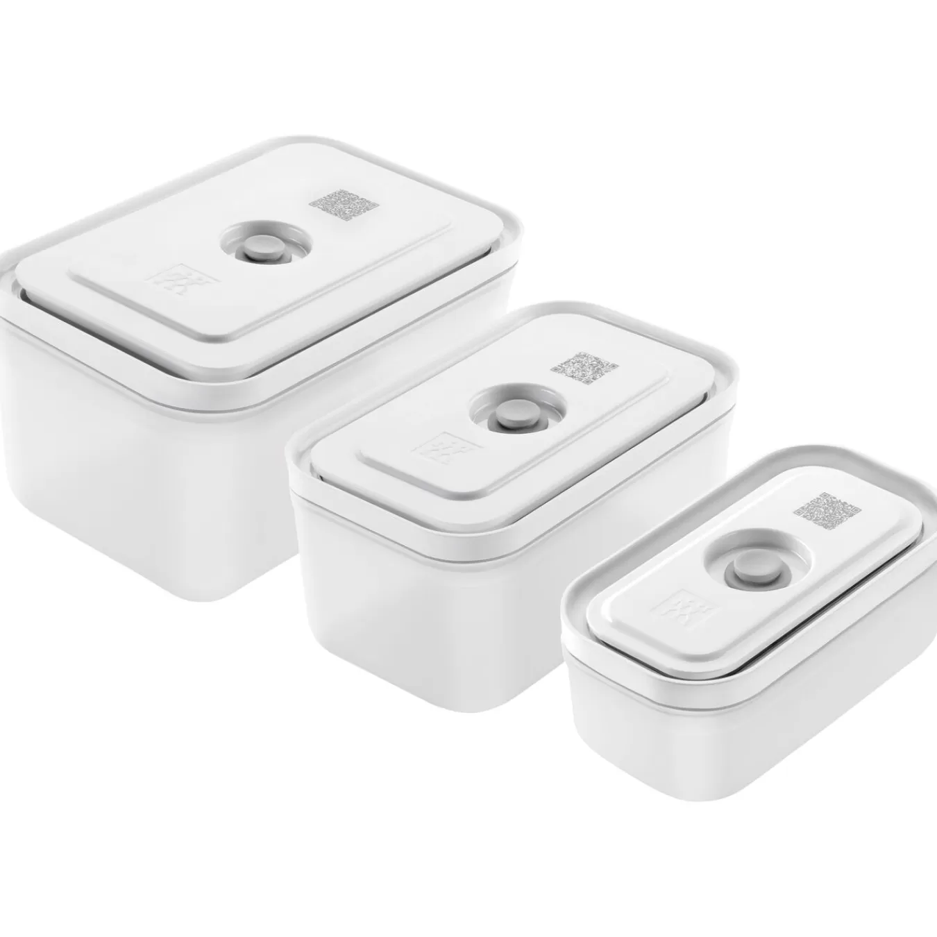 ZWILLING Vacuum Seal Containers*Small/Medium/Large / 3-Pc Vacuum Container, Plastic, Semitransparent-Grey